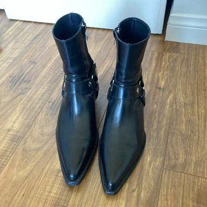 Luxxe MX Men's 8.5 Black Western Harness Boots